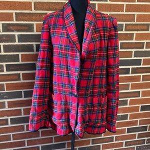 Vintage Counterparts fleece plaid blazer